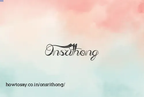 Onsrithong