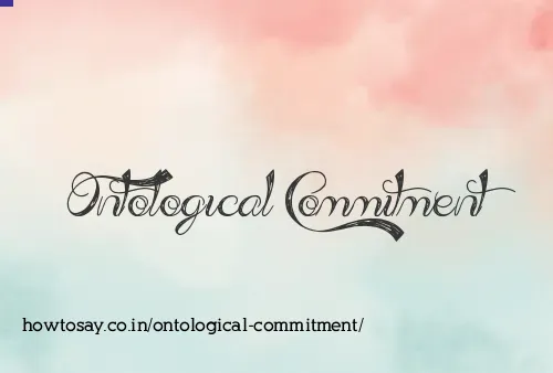 Ontological Commitment