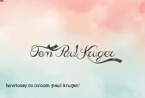 Oom Paul Kruger