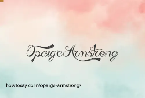 Opaige Armstrong