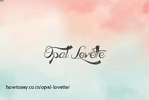 Opal Lovette