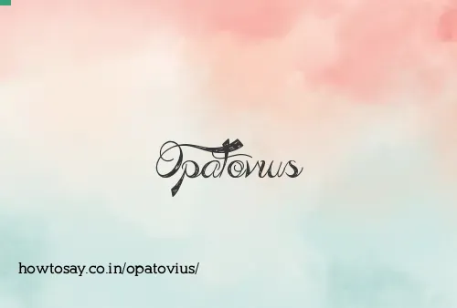 Opatovius