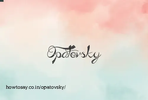 Opatovsky