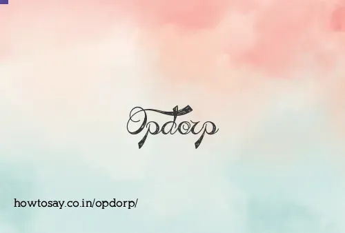 Opdorp