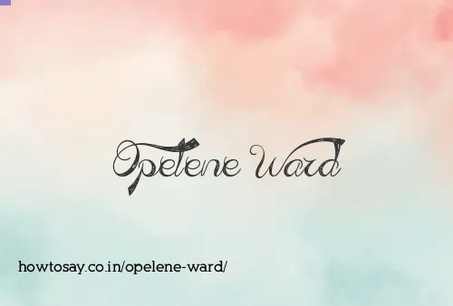 Opelene Ward