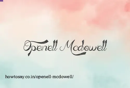 Openell Mcdowell