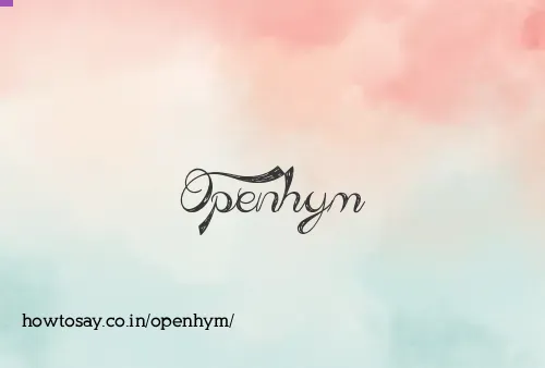 Openhym