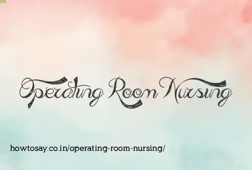 Operating Room Nursing