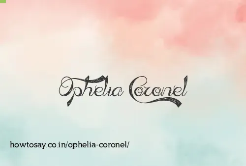 Ophelia Coronel