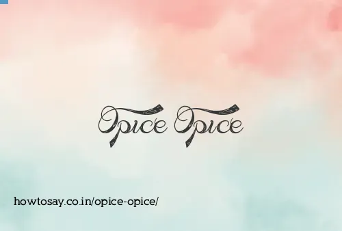 Opice Opice