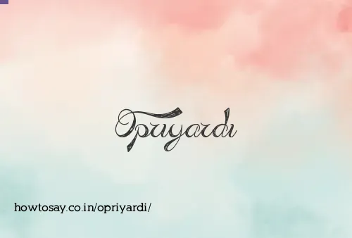 Opriyardi