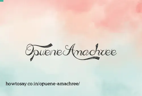 Opuene Amachree