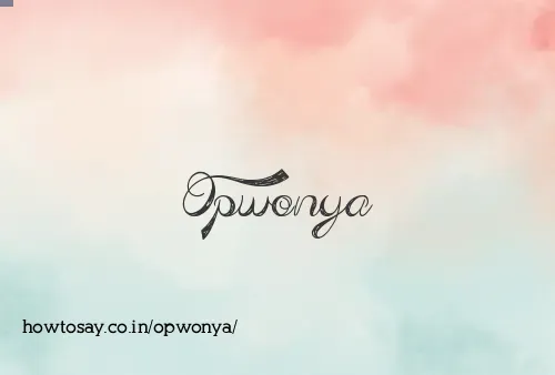 Opwonya