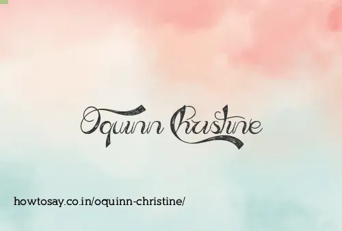 Oquinn Christine