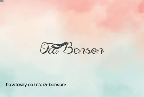 Ora Benson