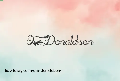 Ora Donaldson