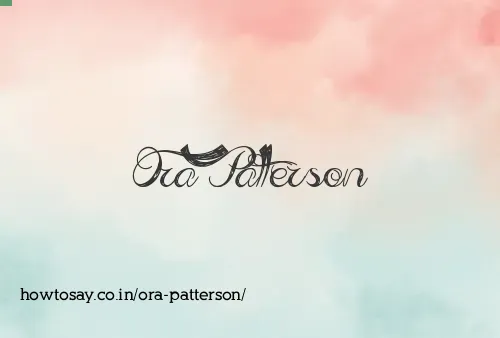 Ora Patterson