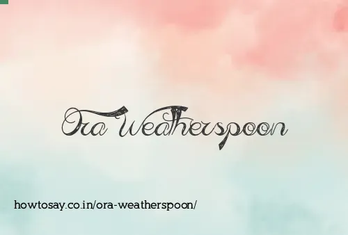 Ora Weatherspoon