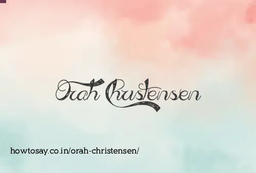 Orah Christensen