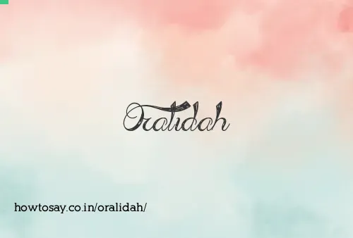 Oralidah