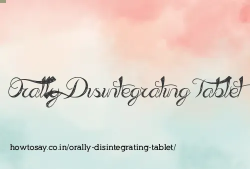 Orally Disintegrating Tablet