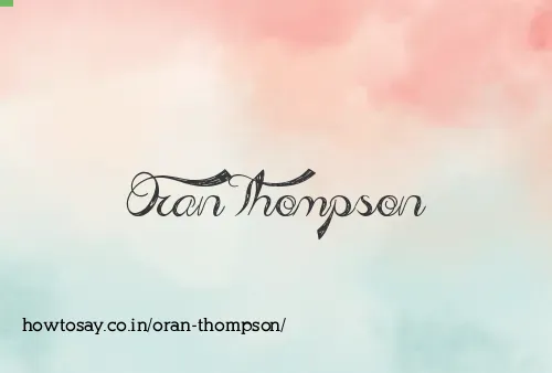Oran Thompson