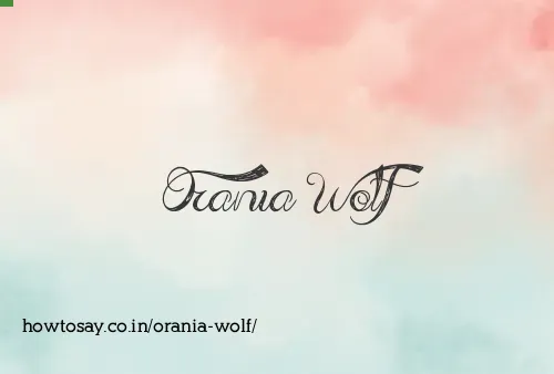 Orania Wolf