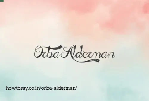 Orba Alderman