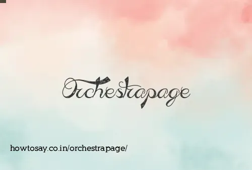 Orchestrapage