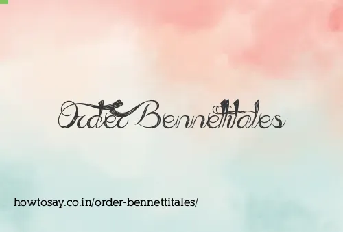 Order Bennettitales