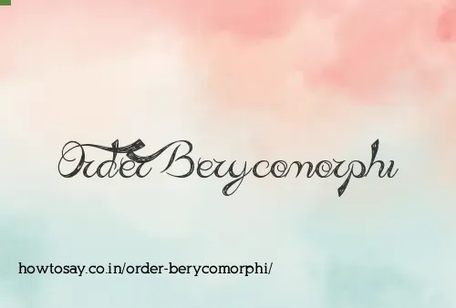 Order Berycomorphi