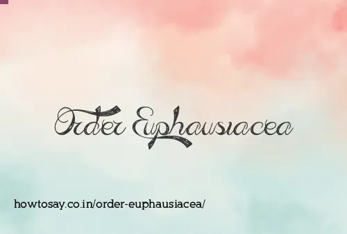 Order Euphausiacea