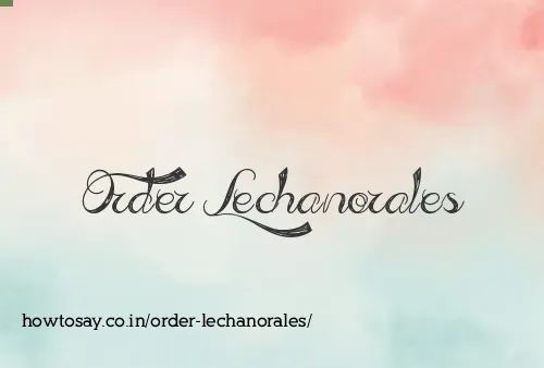 Order Lechanorales