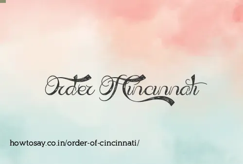 Order Of Cincinnati