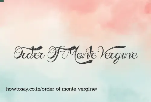 Order Of Monte Vergine