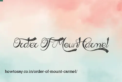 Order Of Mount Carmel