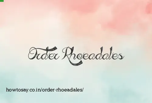 Order Rhoeadales