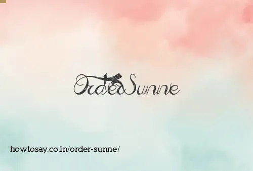 Order Sunne