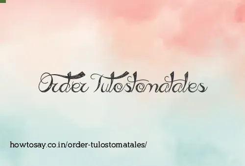 Order Tulostomatales