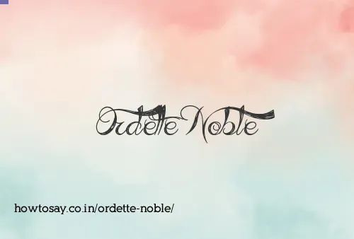 Ordette Noble