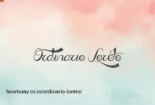 Ordinario Loreto