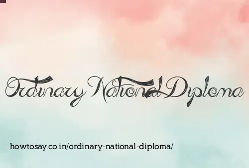 Ordinary National Diploma