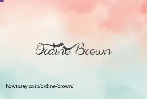 Ordine Brown