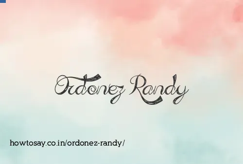 Ordonez Randy