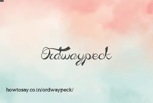 Ordwaypeck
