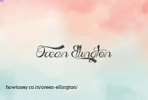 Orean Ellington