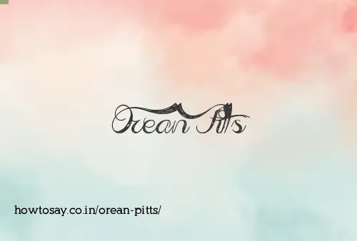 Orean Pitts