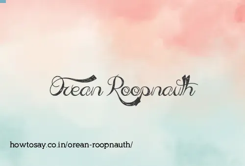 Orean Roopnauth