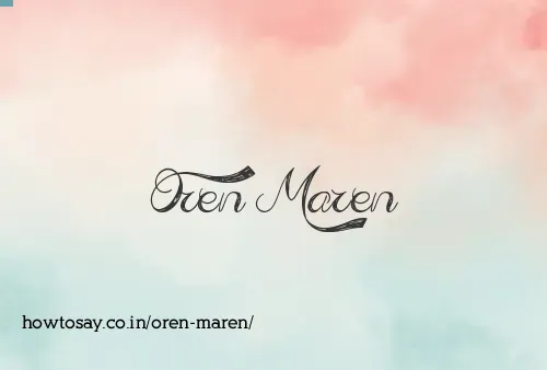 Oren Maren