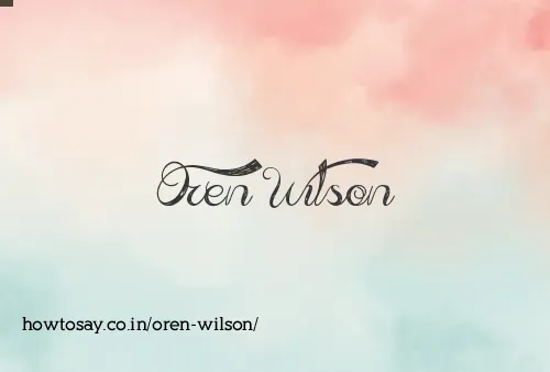 Oren Wilson